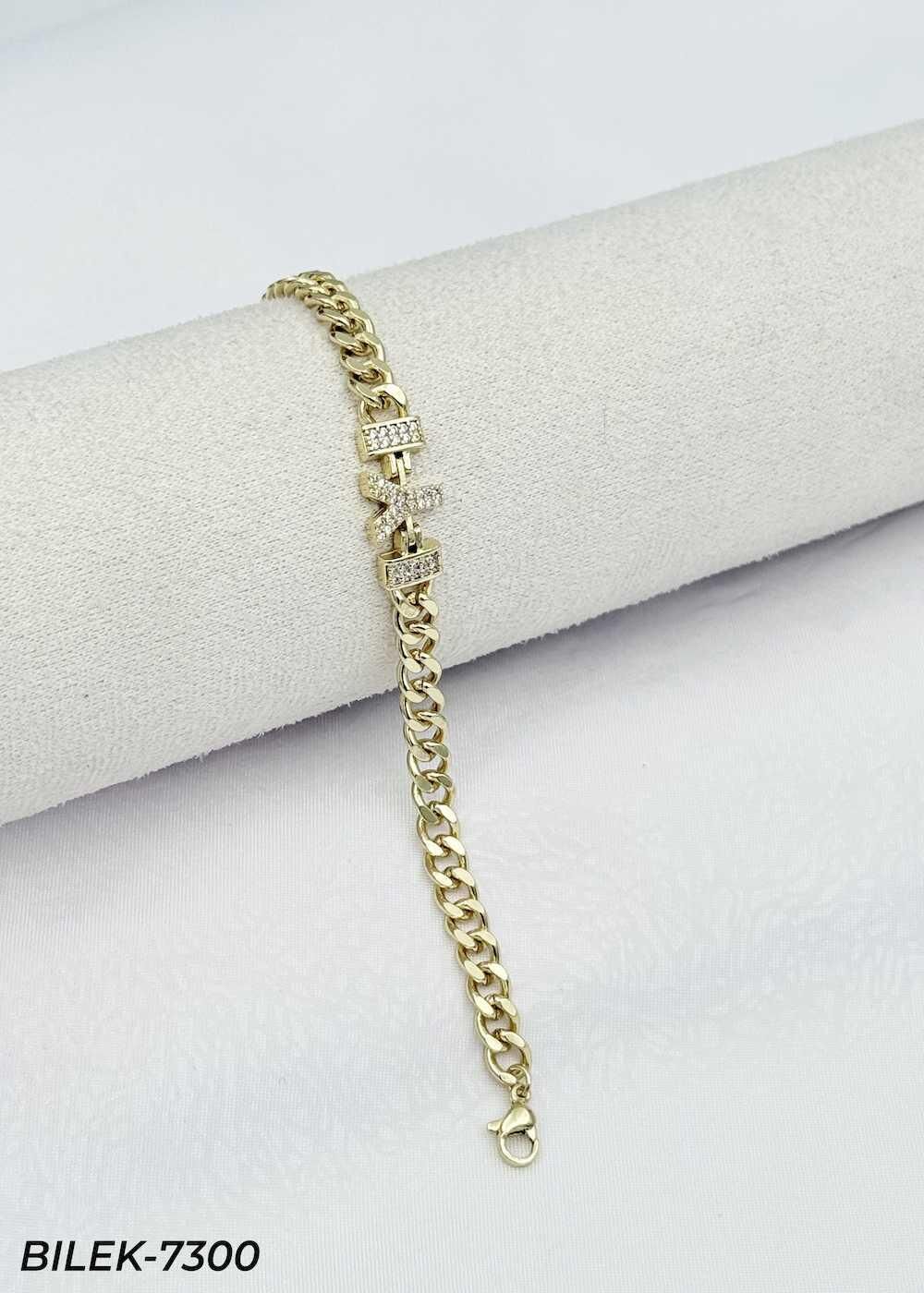 14K Kuyumcu Model Harf Bileklik // BILEK-7300