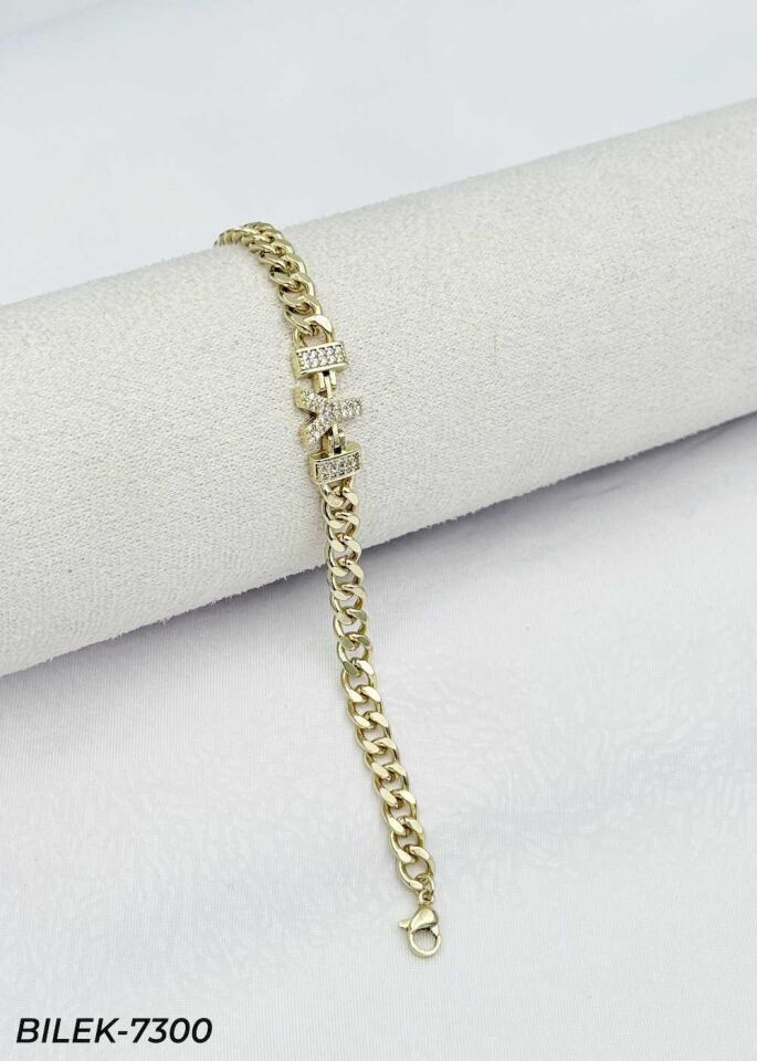 14K Kuyumcu Model Harf Bileklik // BILEK-7300