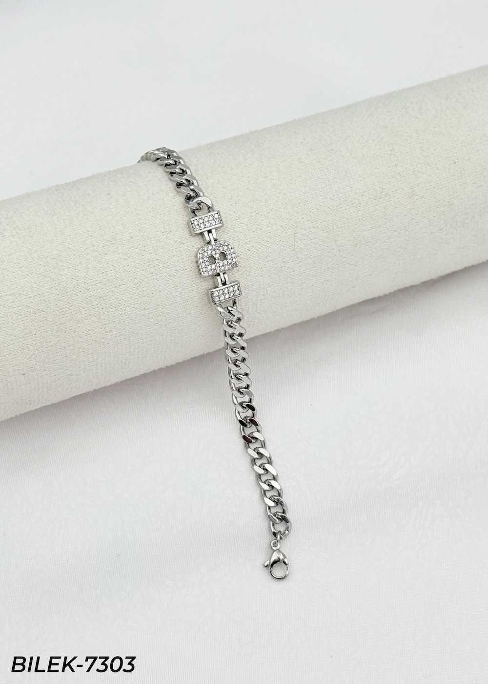 14K Kuyumcu Model Harf Bileklik // BILEK-7303