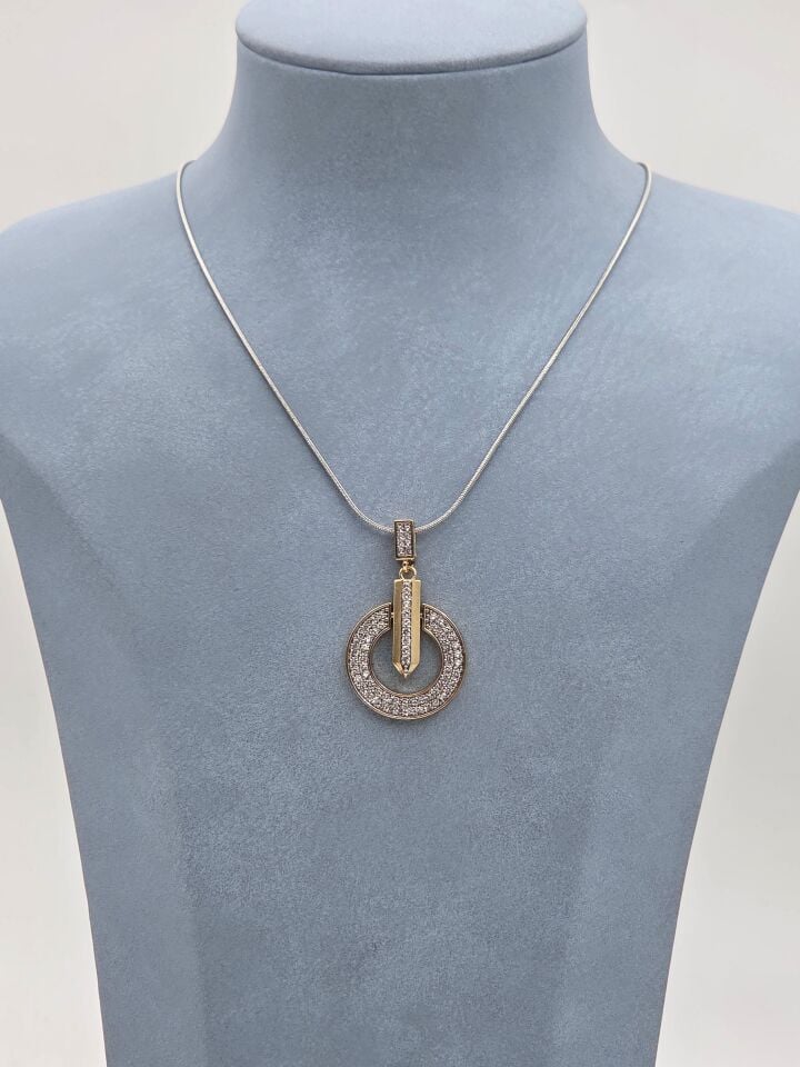 Çelik Çift Renk Kolye 45cm // KOLYE-6222