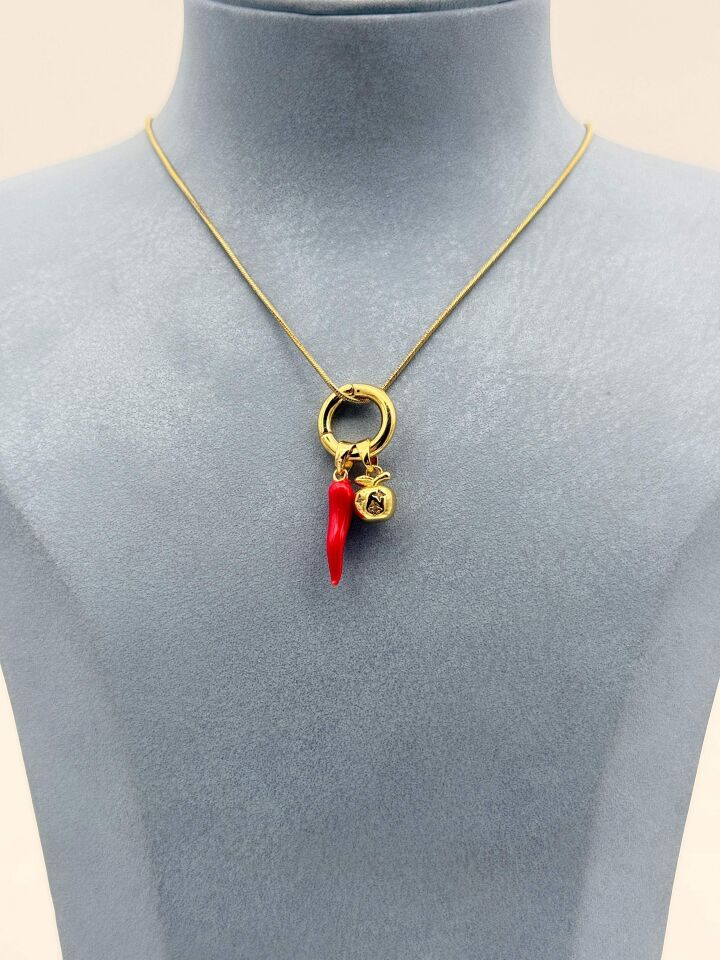 Çelik Biber Kolye 45cm // KOLYE-6537