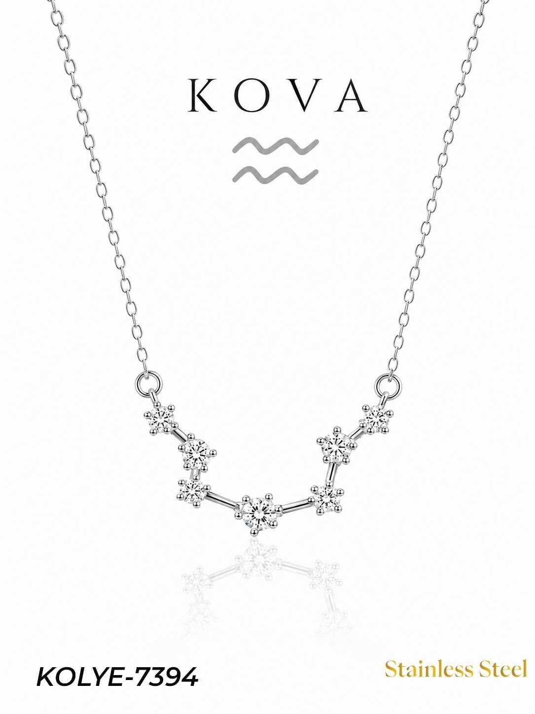 Çelik Yıldız Haritası Kolye Kova // KOLYE-7394