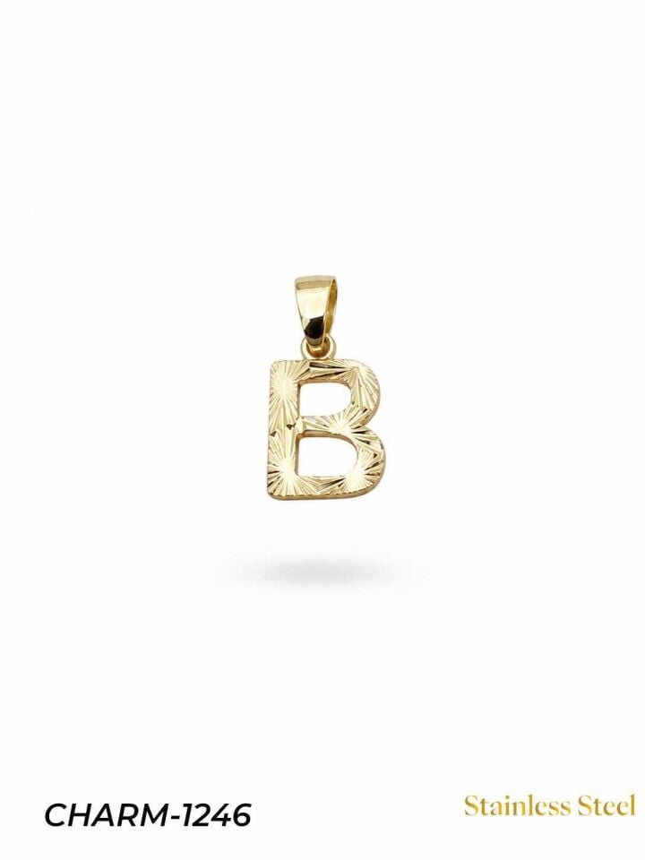 14K Kuyumcu Model Harf Kolye (B) // CHARM-1246