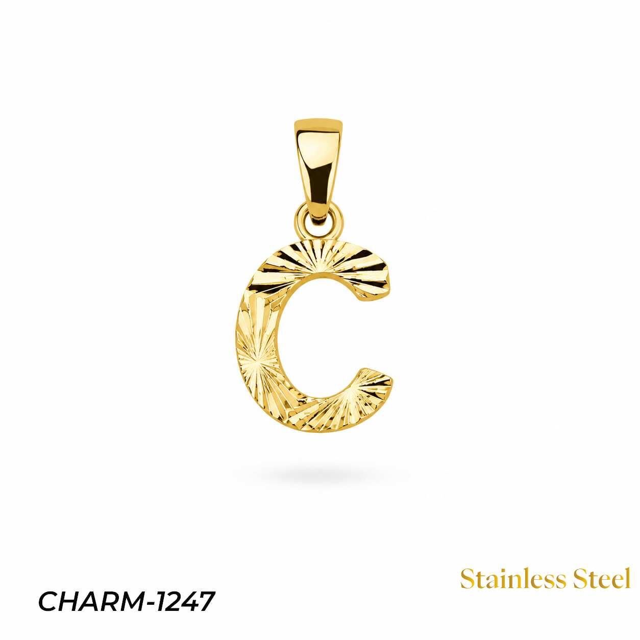 14K Kuyumcu Model Harf Kolye (C) // CHARM-1247