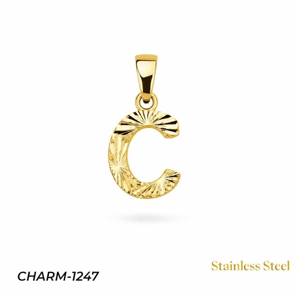 14K Kuyumcu Model Harf Kolye (C) // CHARM-1247