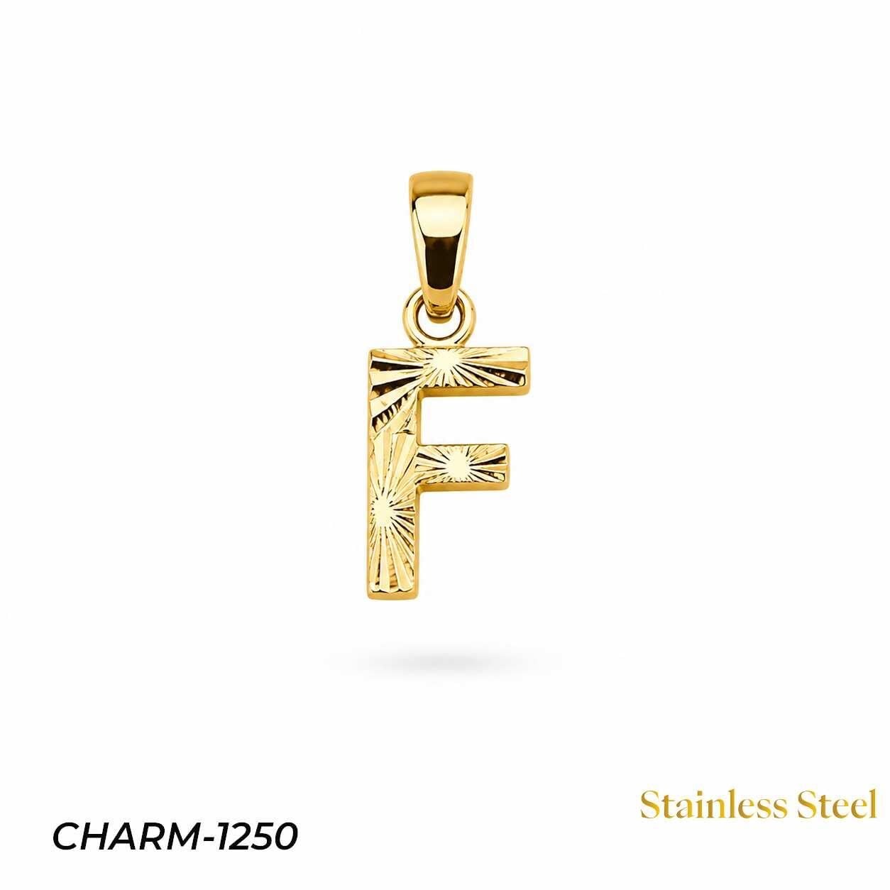 14K Kuyumcu Model Harf Kolye (F) // CHARM-1250