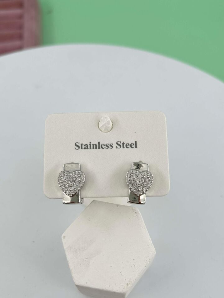 Çelik Silver Küpe// KÜPE-3262