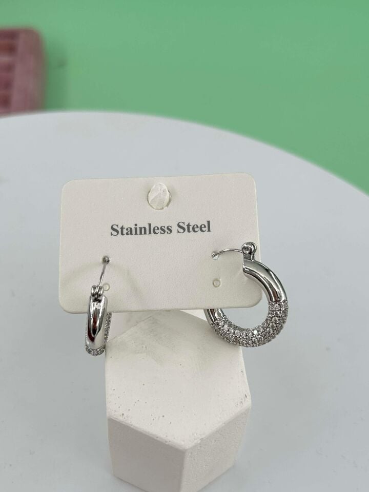 Çelik Silver Küpe// KÜPE-3264