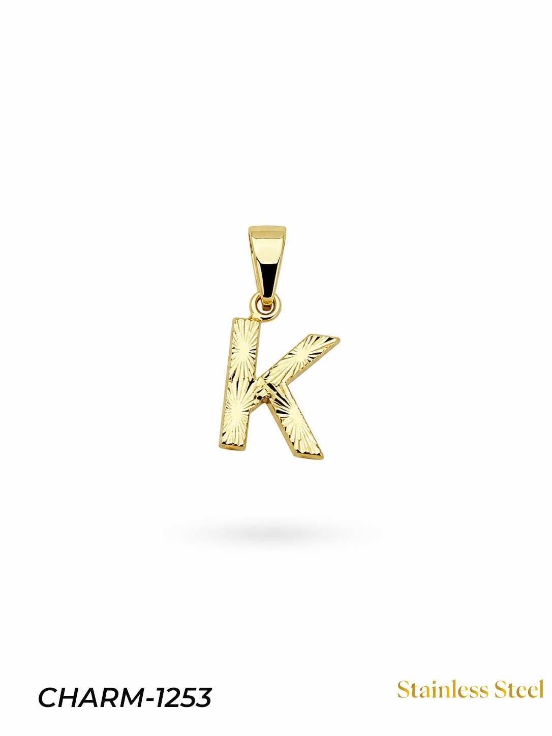 14K Kuyumcu Model Harf Kolye (K) // CHARM-1253