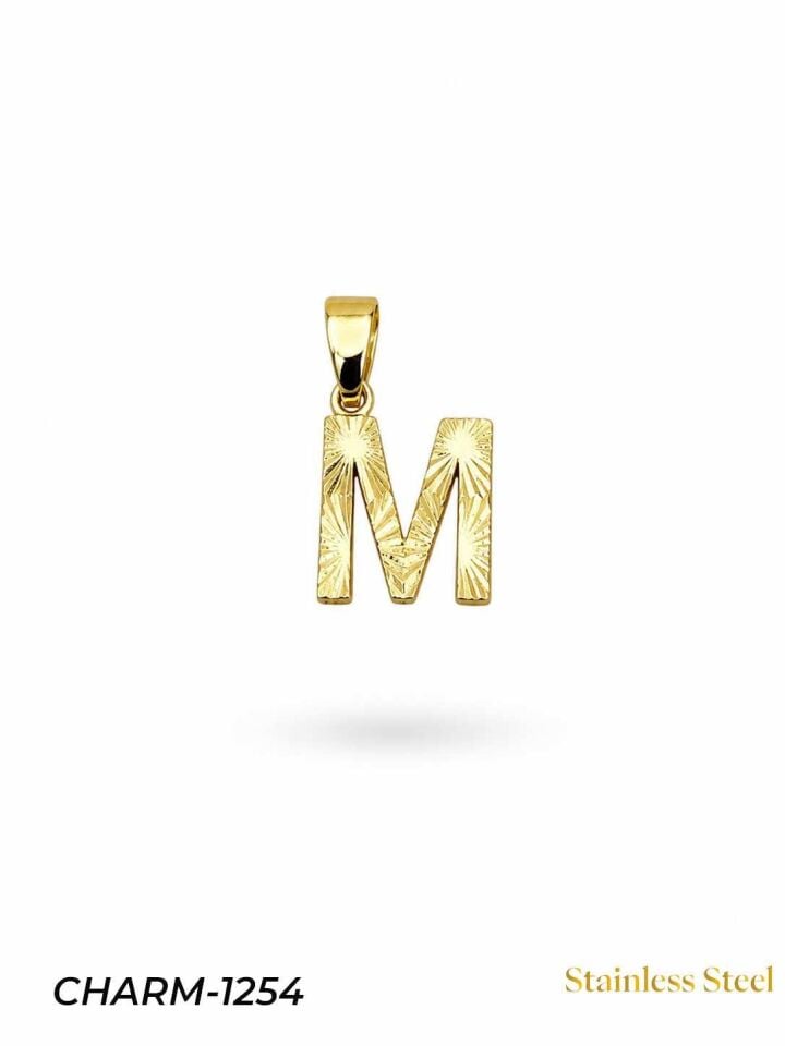 14K Kuyumcu Model Harf Kolye (M) // CHARM-1254