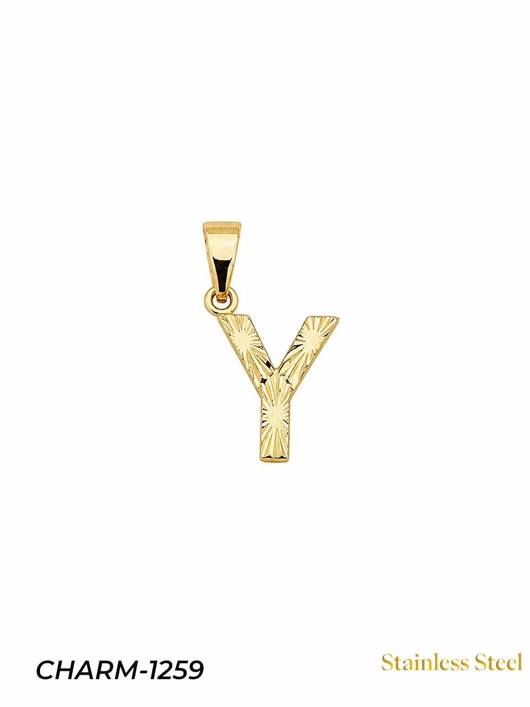 14K Kuyumcu Model Harf Kolye (Y) // CHARM-1259