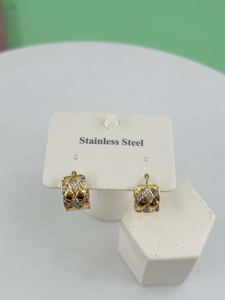 Çelik 14K Küpe// KÜPE-3274