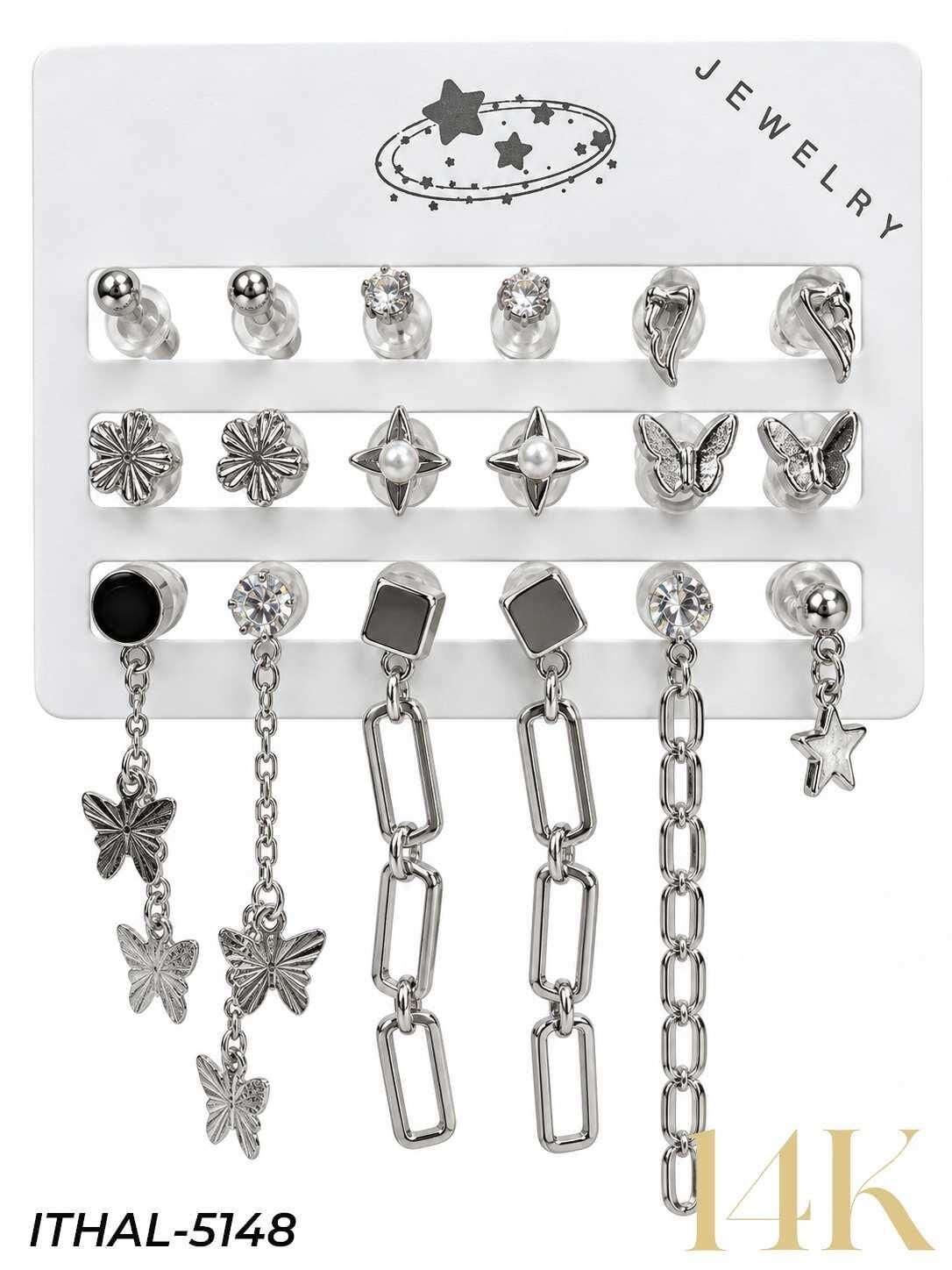 9'LU Set Küpe // ITHAL-5148