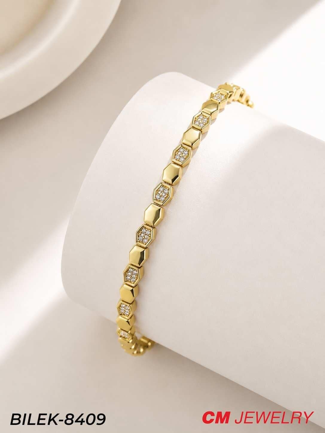 14K CM Bileklik // BILEK-8409