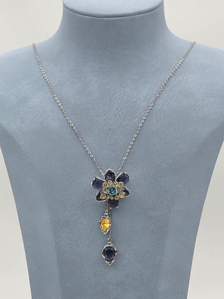 Çelik Çiçek Kolye // KOLYE-5842