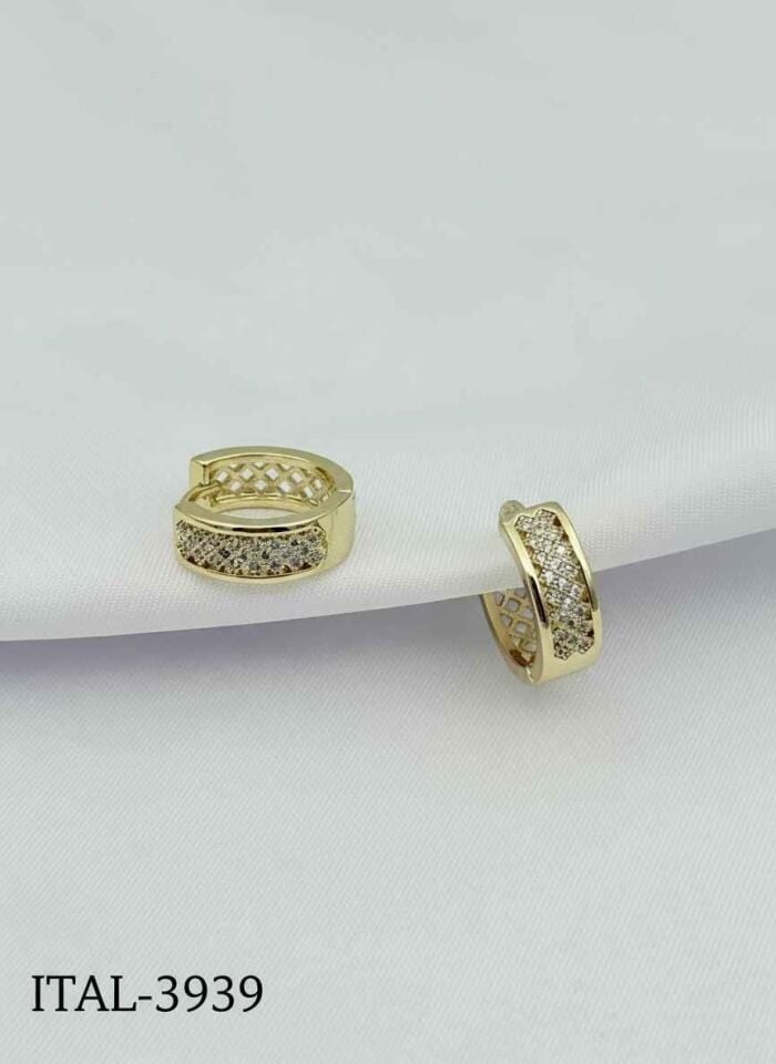 14K Kaplama Zirkon Küpe // ITHAL-3939