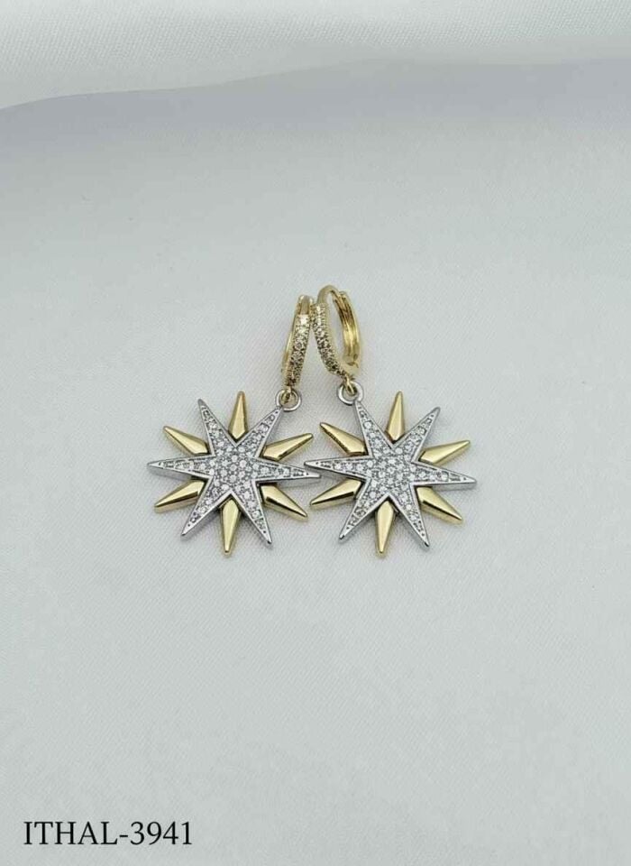 14K Kaplama Zirkon Küpe // ITHAL-3941