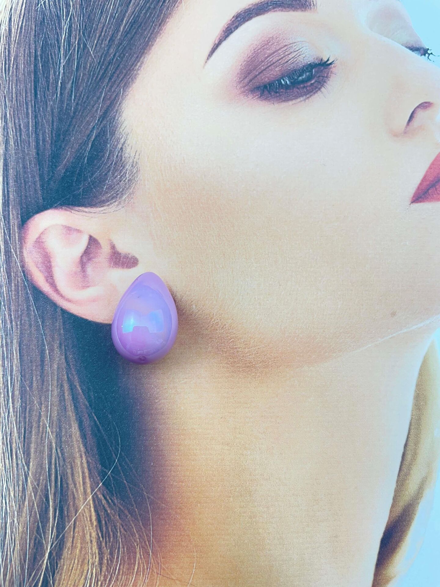 VİP Renkli Yaz Küpesi Küçük Boy // İTHAL-2039