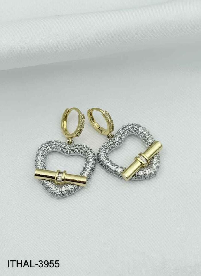 14K Kaplama Zirkon Küpe // ITHAL-3955