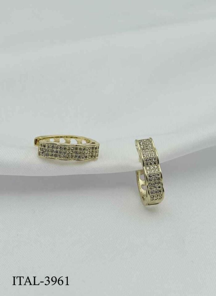 14K Kaplama Zirkon Küpe // ITHAL-3961