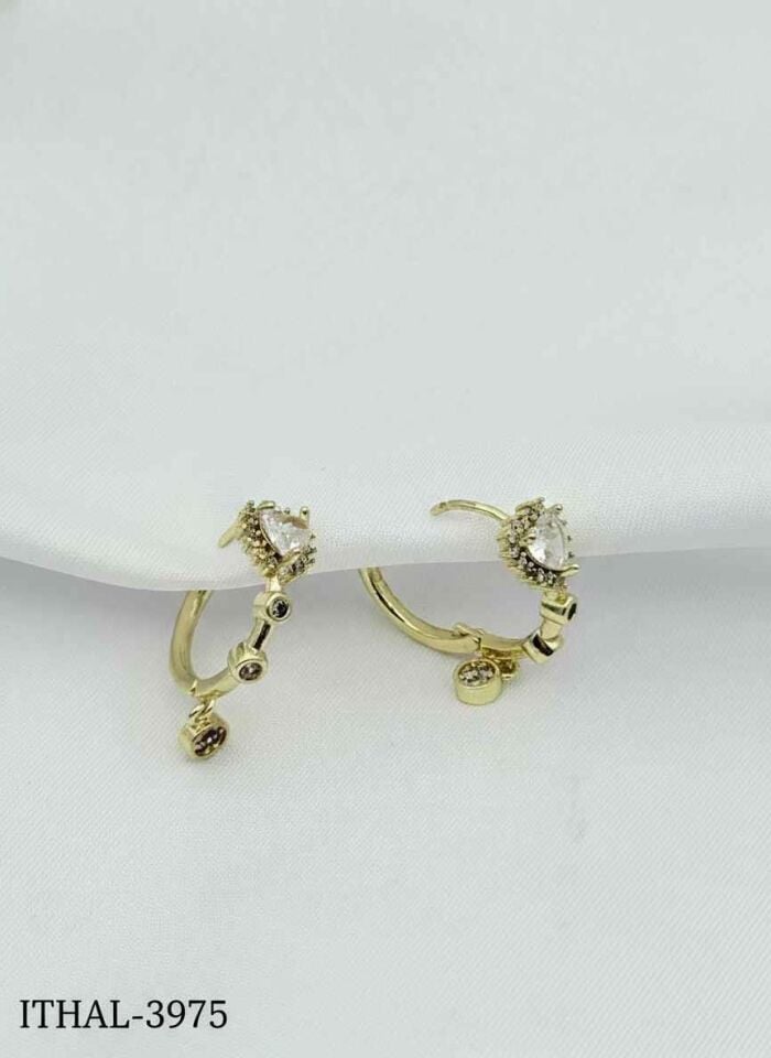 14K Kaplama Zirkon Küpe // ITHAL-3975