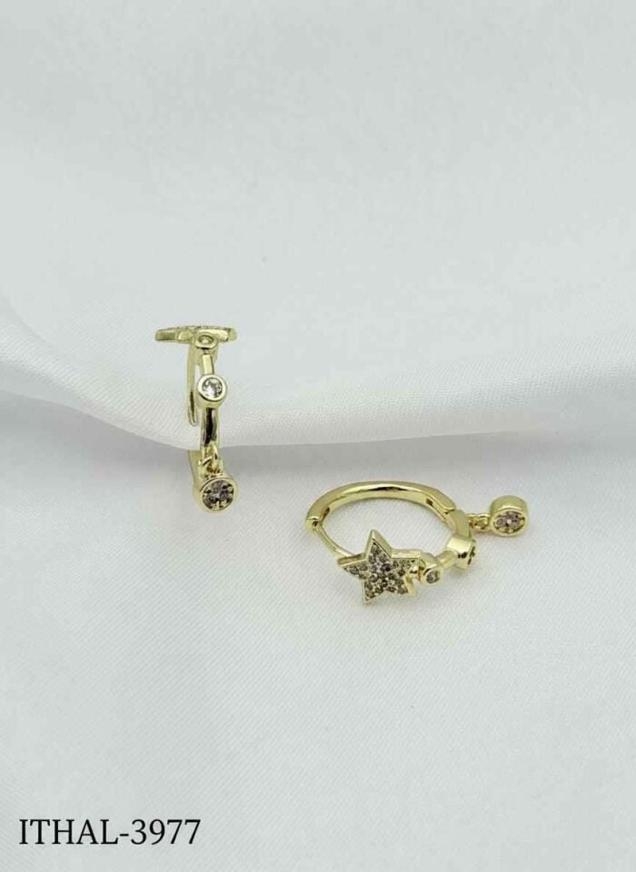 14K Kaplama Zirkon Küpe // ITHAL-3977