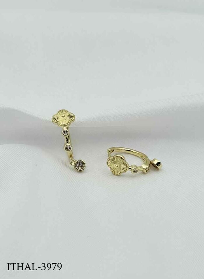 14K Kaplama Zirkon Küpe // ITHAL-3979