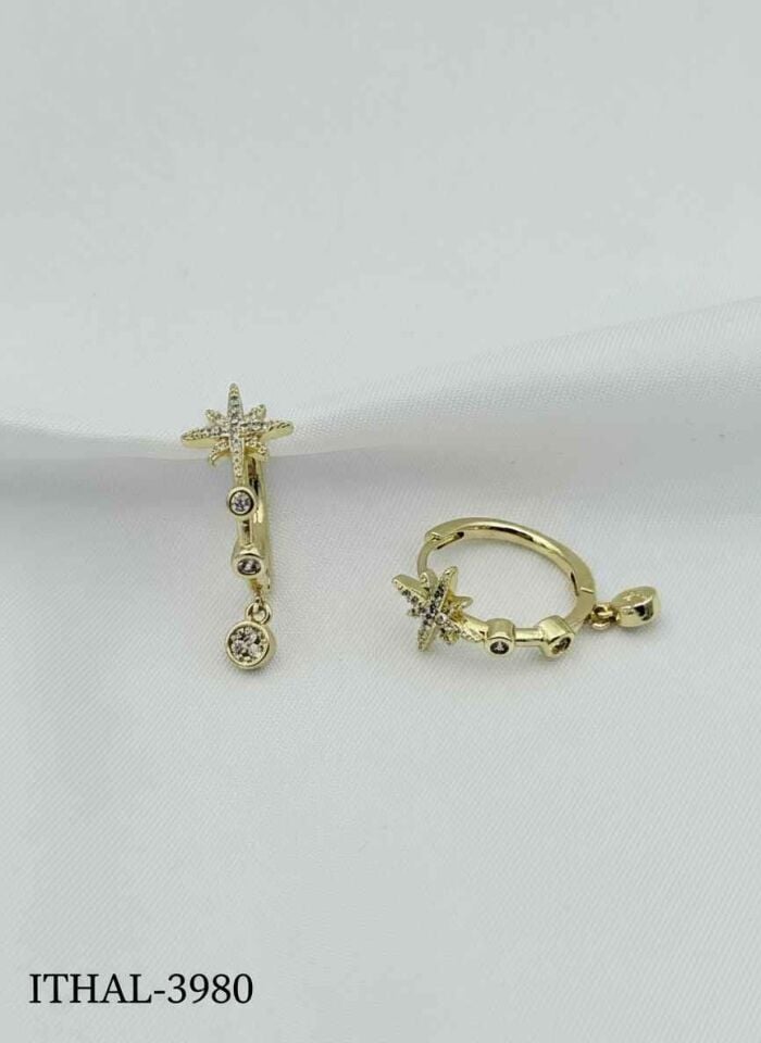 14K Kaplama Zirkon Küpe // ITHAL-3980