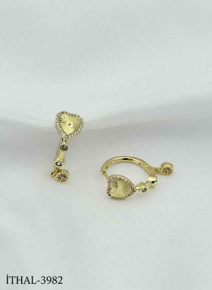 14K Kaplama Zirkon Küpe // ITHAL-3982