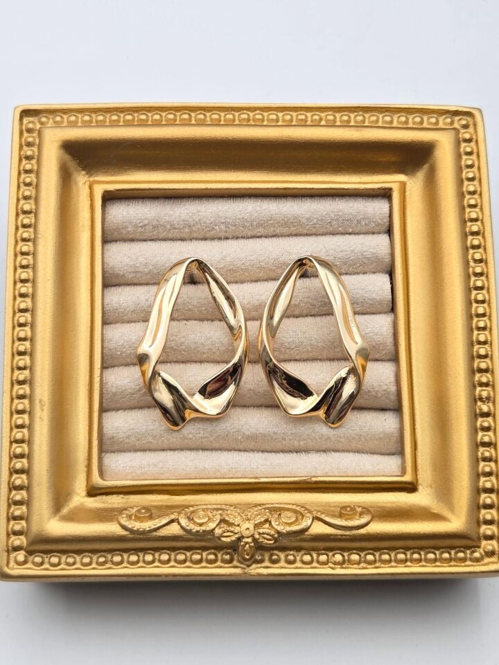 Zirkon Taşlı Rodyum Kaplama Küpe // ITHAL-3289