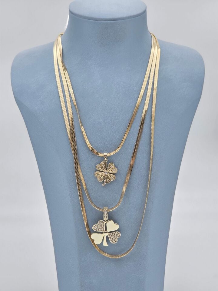 Çelik Çoklu Kolye // KOLYE-6279