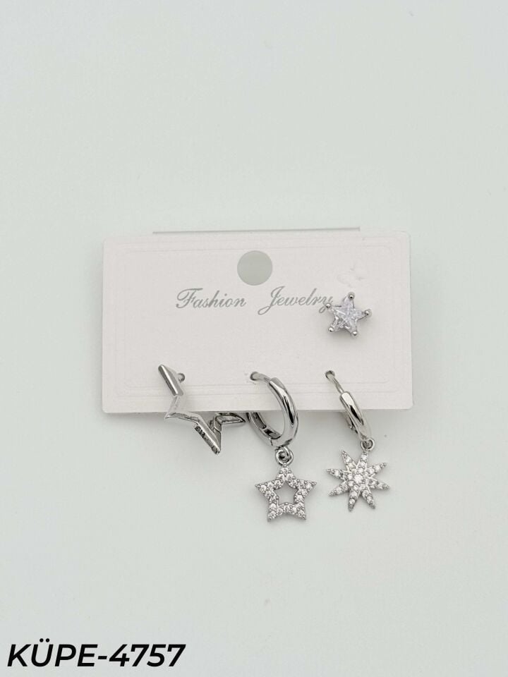 14K 3'lü Set Küpe // KÜPE-4757
