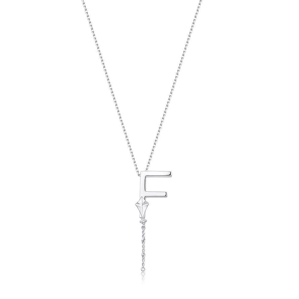 Çelik Gümüş Renk Alya Harf Kolye // KOLYE-5892