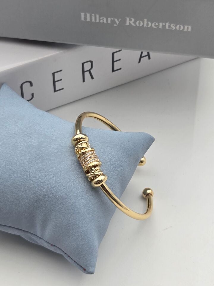 Zirkon Taşlı Rodyum Kaplama Kelepçe // ITHAL-3366