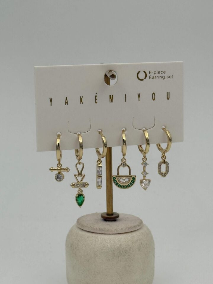YAKEMIYOU 6'lı Set Küpe // ITHAL-3641