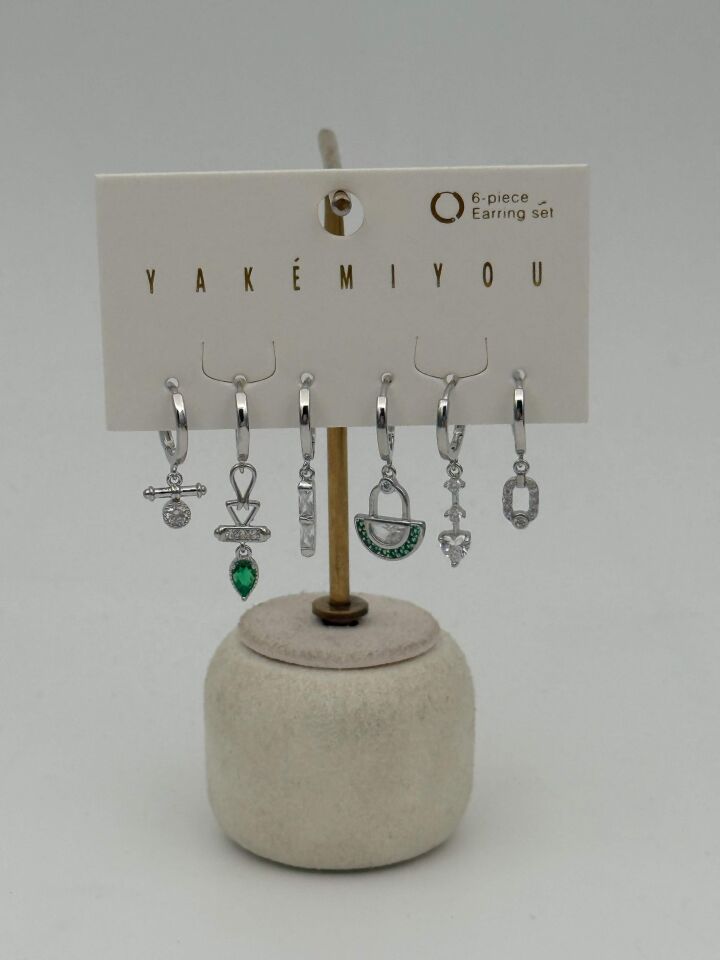 YAKEMIYOU 6'lı Set Küpe // ITHAL-3648