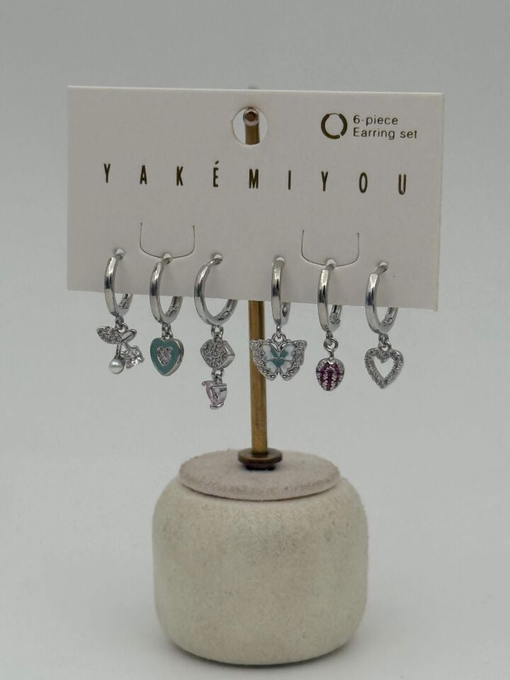 YAKEMIYOU 6'lı Set Küpe // ITHAL-3653