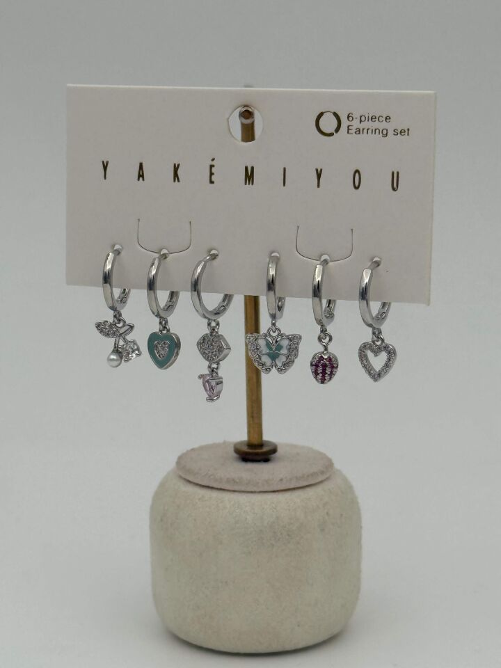 YAKEMIYOU 6'lı Set Küpe // ITHAL-3653