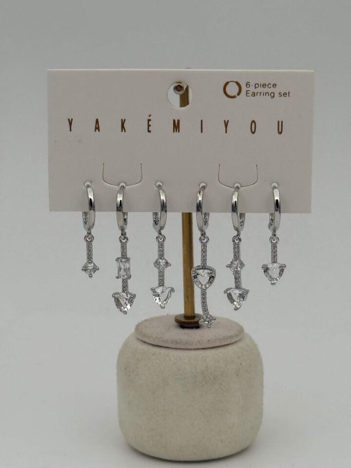 YAKEMIYOU 6'lı Set Küpe // ITHAL-3657
