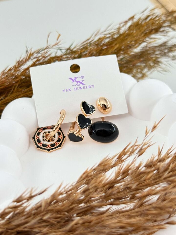 YSX 3'lü Set Küpe // ITHAL-2849