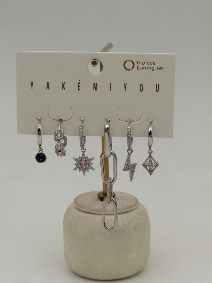 YAKEMIYOU 6'lı Set Küpe // ITHAL-3665