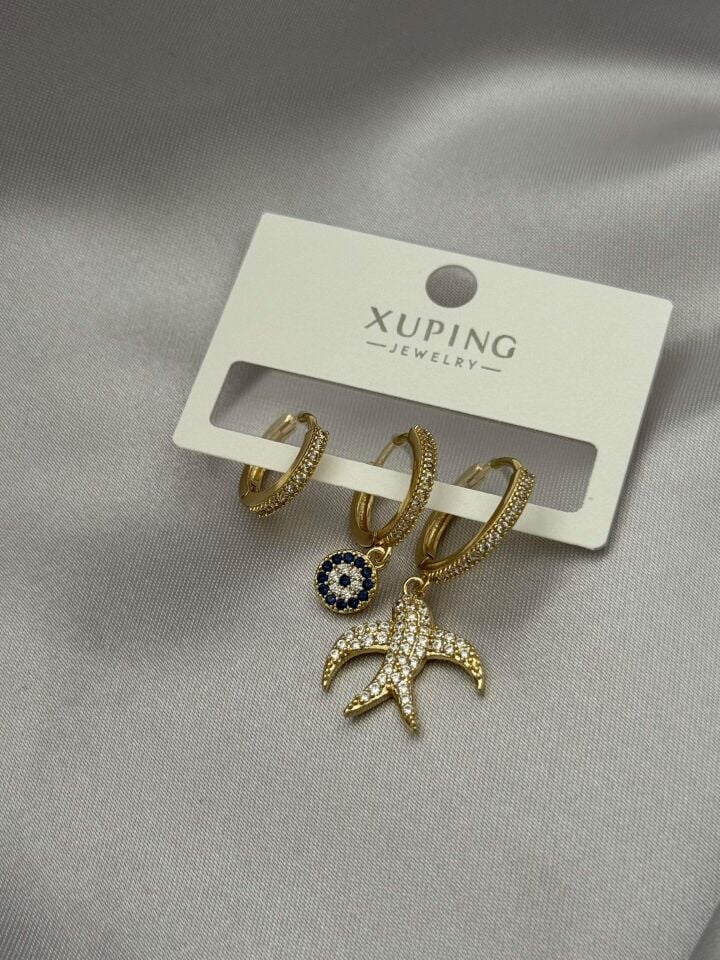 XUPING 3'lü Küpe // K-XU-1630