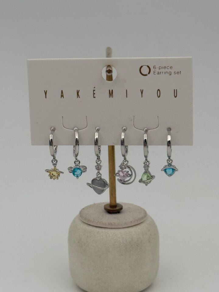 YAKEMIYOU 6'lı Set Küpe // ITHAL-3667