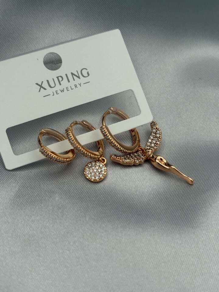 XUPING 3'lü Küpe // K-XU-1632