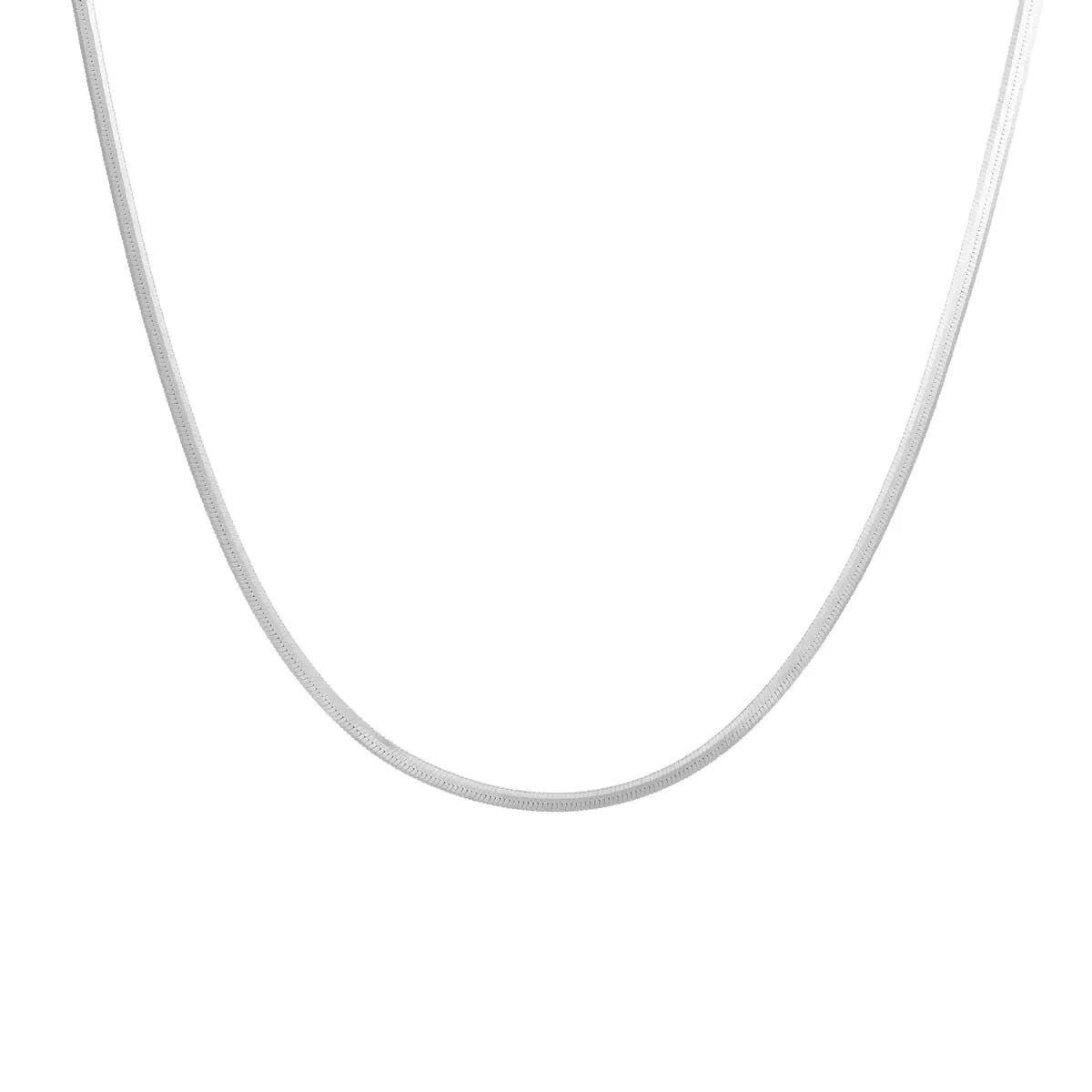 Çelik Silver İtalyan Kolye 2mm 45cm // KOLYE-3891
