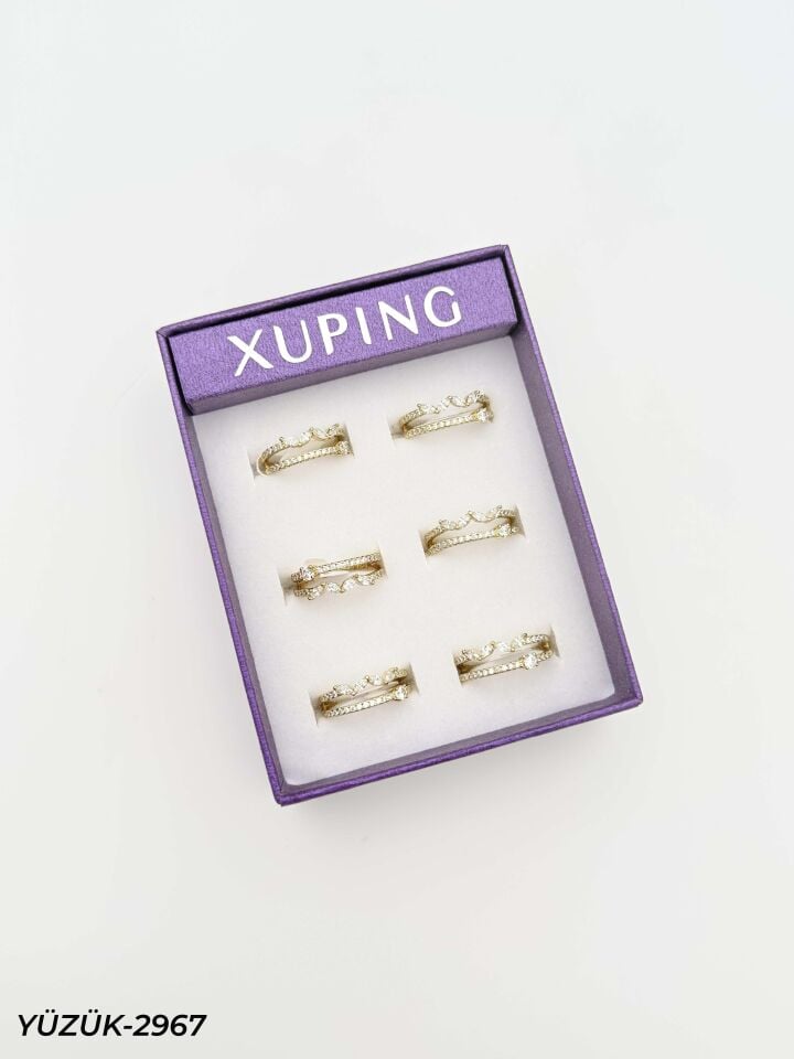 14K XUPING Yüzük 6'lı Paket (No:7,8,9) // YÜZÜK-2967