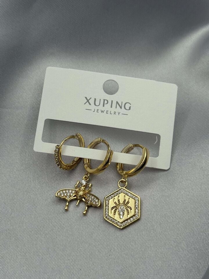 XUPING 3'lü Küpe // K-XU-1644