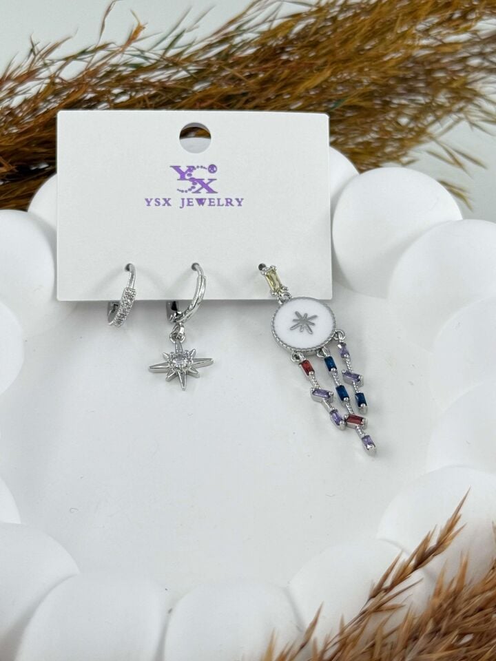 YSX 3'lü Set Küpe // ITHAL-2872