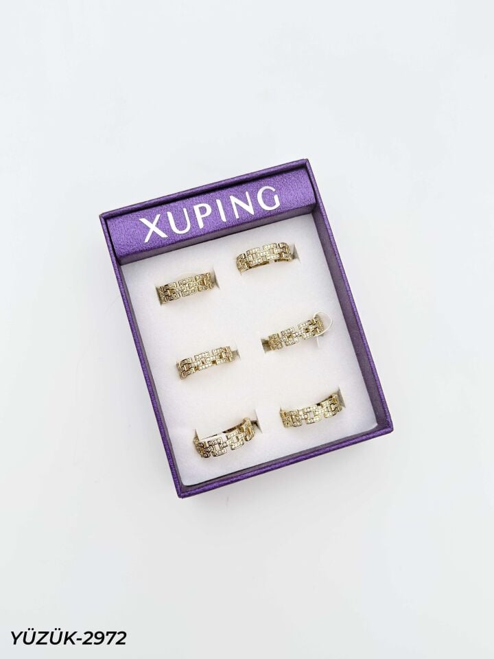 14K XUPING Yüzük 6'lı Paket (No:7,8,9) // YÜZÜK-2972
