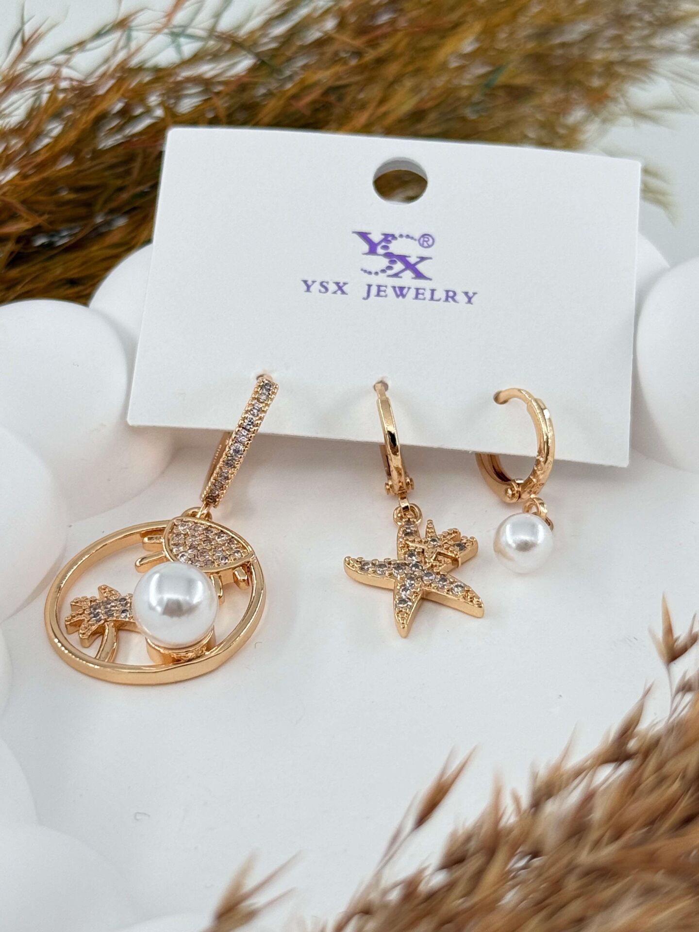 YSX 3'lü Set Küpe // ITHAL-2885
